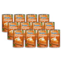 Bakeroo 100% Pure Pumpkin (15 oz) 425g - Pack of 12